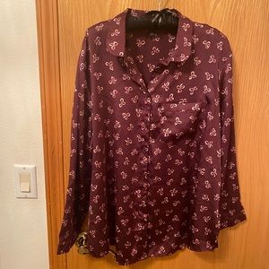 New without tags! Ann Taylor factory intimates large purple bow pajama set